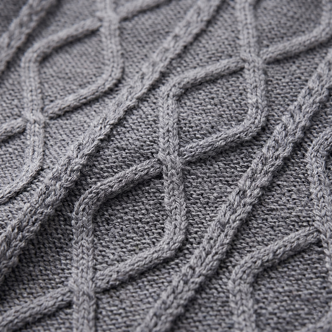 Men's Diamond Cable Knit Polo