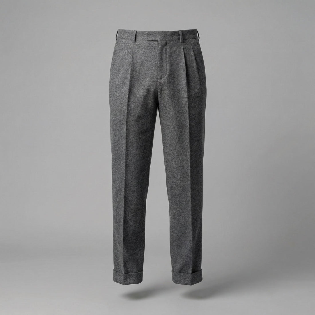 Men's Elegant Pleated Trousers with Side Adjuster