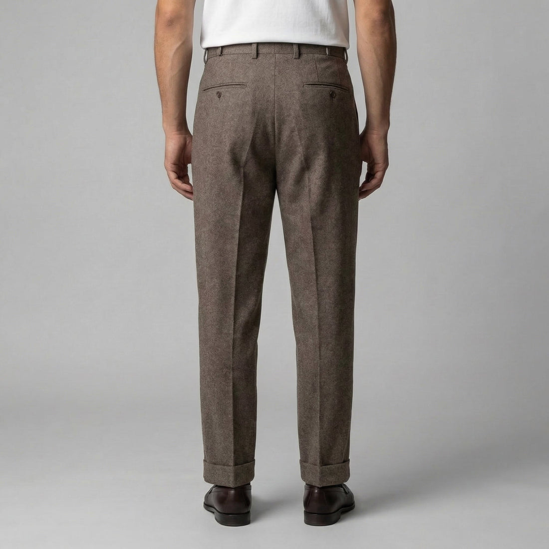 Men's Elegant Straight Fit Trousers with Side Adjuster