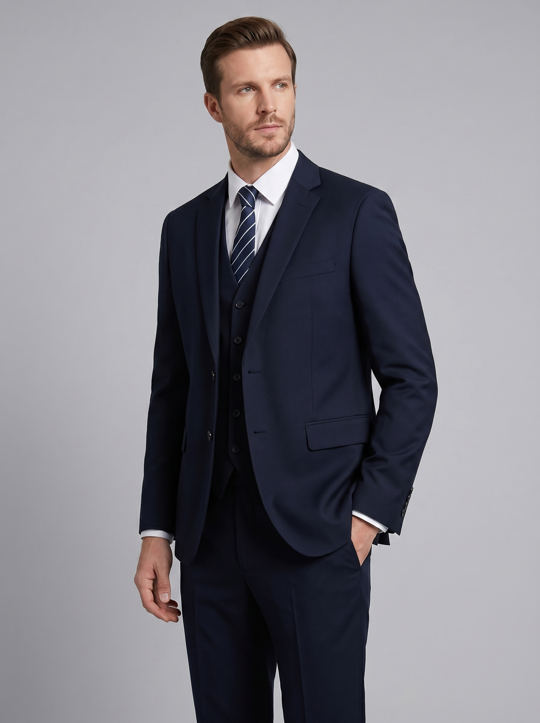 Men's Formal Three Piece Wedding Guest Suit