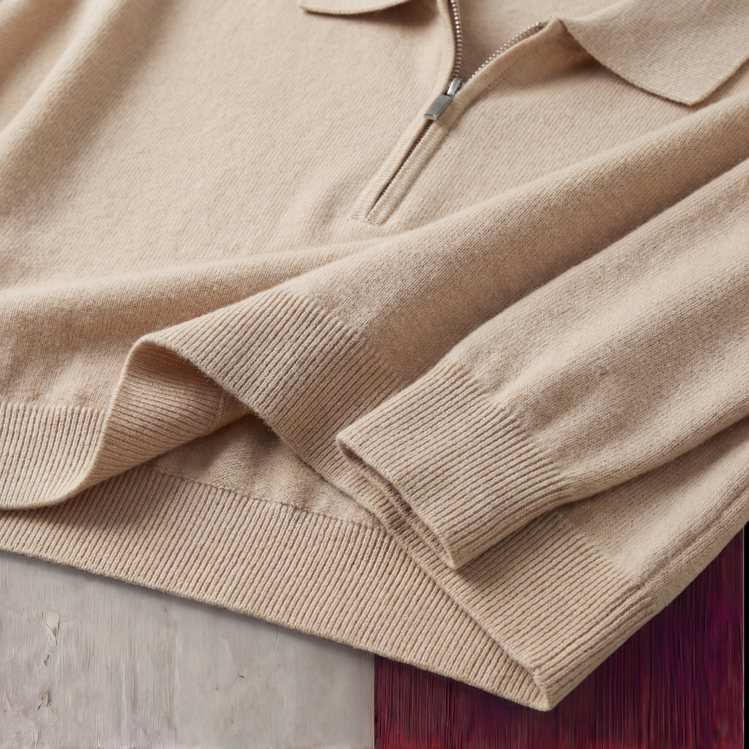 Men's Half Zip Polo Shirt