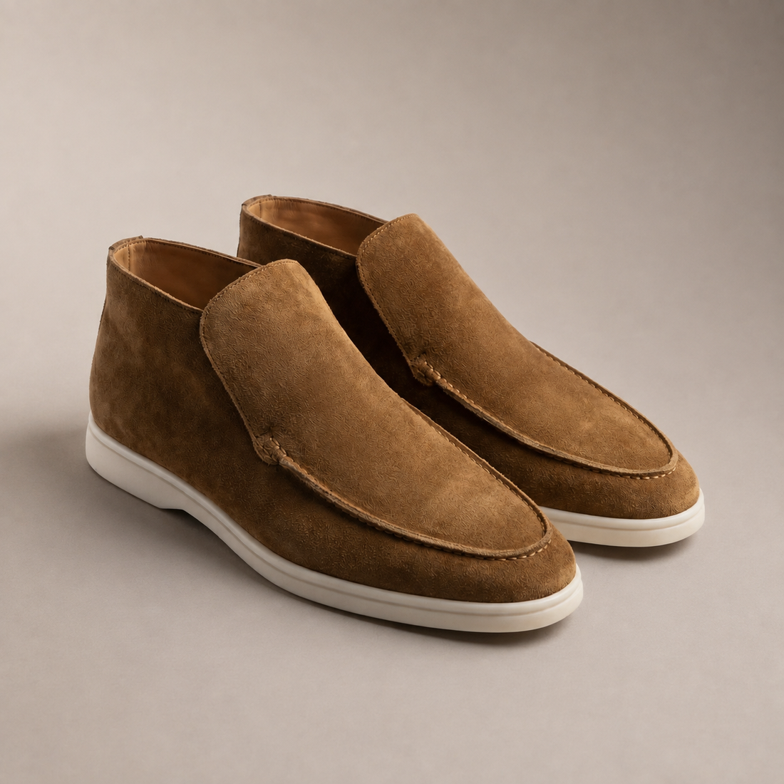 Men's High Suede Loafers