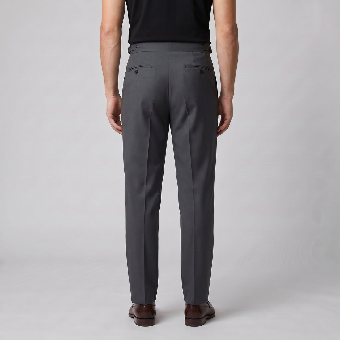 Men's High Waist Formal Trousers with Tailored Fit