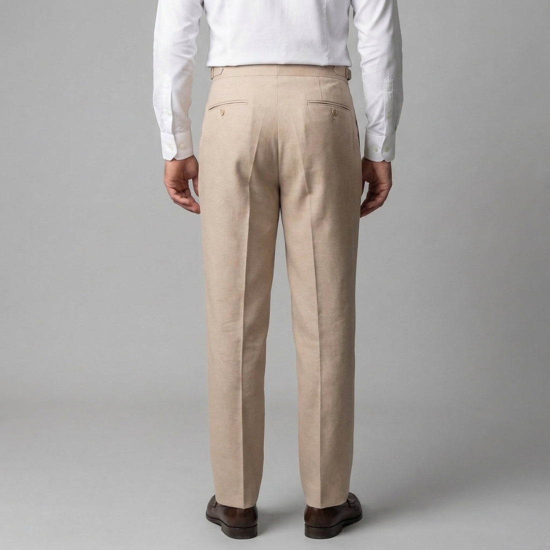 Men's High-Waisted Straight-Leg Trousers