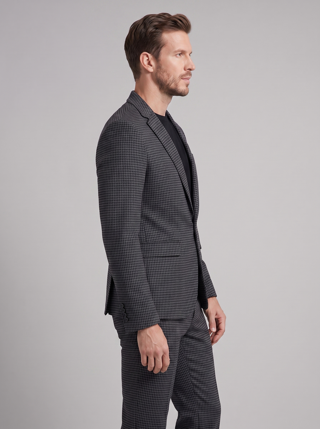 Men's Houndstooth Tailored Suit