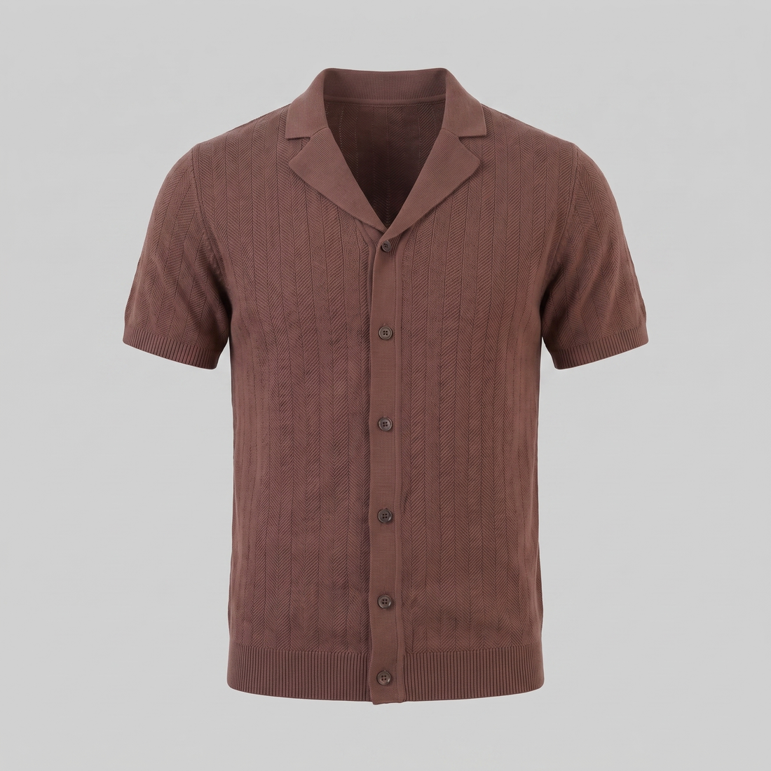 Men's Knit Button Shirt