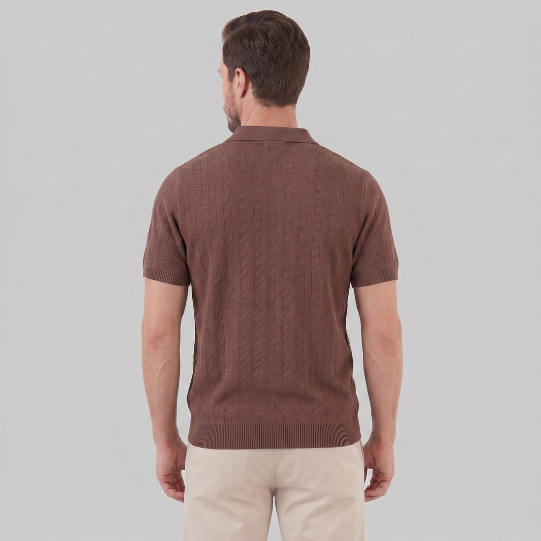 Men's Knit Button Shirt