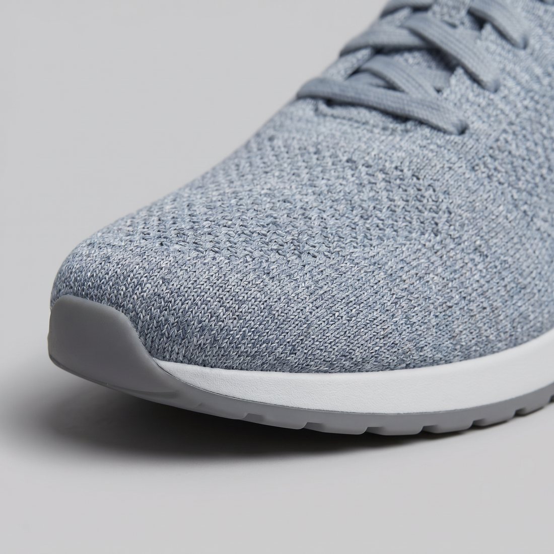 Men's Knit Leather Lace-Up Trainers