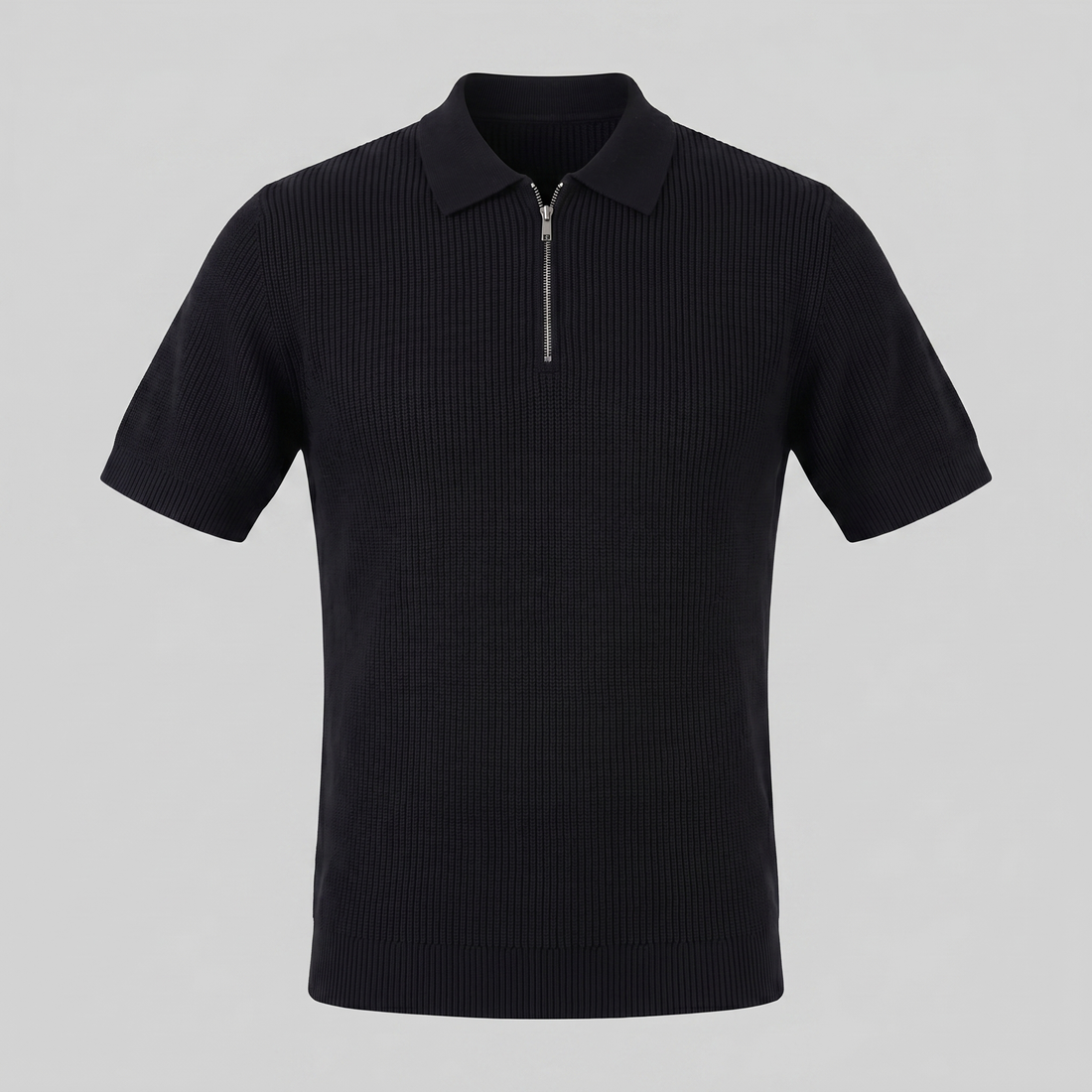 Men's Knit Polo Zip Neck
