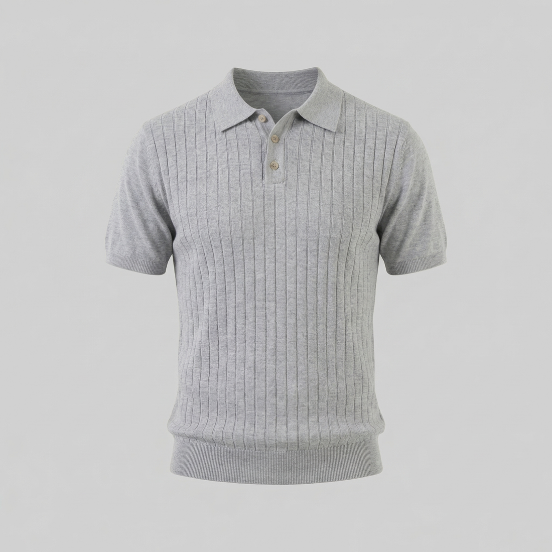 Men's Knit Striped Polo
