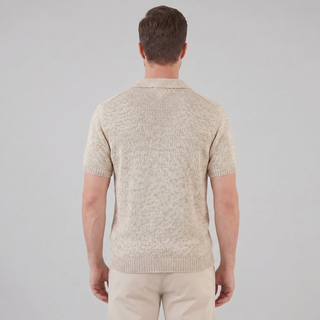 Men's Knitted Summer Polo Shirt