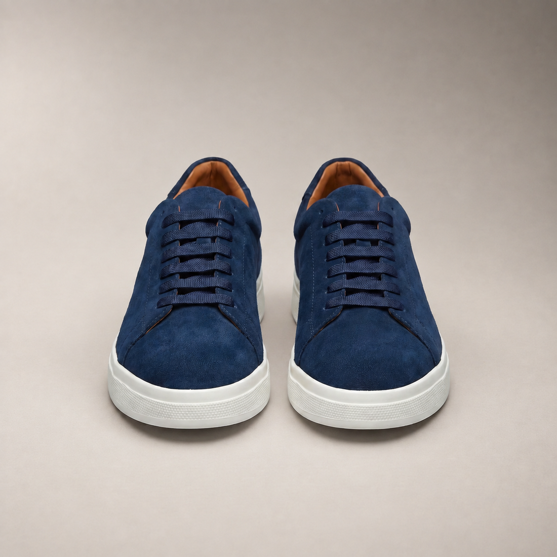 Men's Leather Lace-Up Sneakers