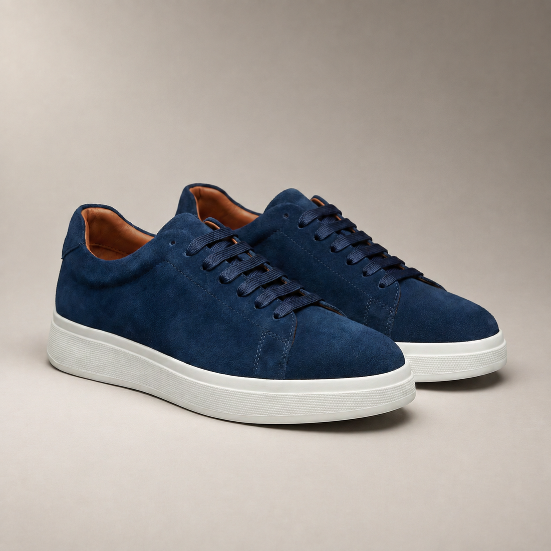 Men's Leather Lace-Up Sneakers