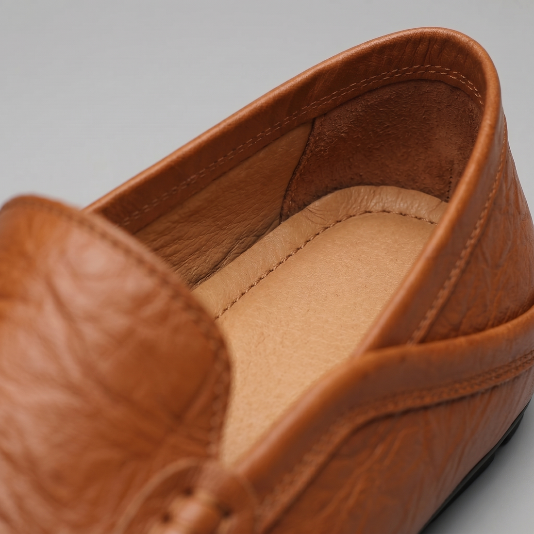 Men's Leather Travel Loafers with Fold-Down Heel