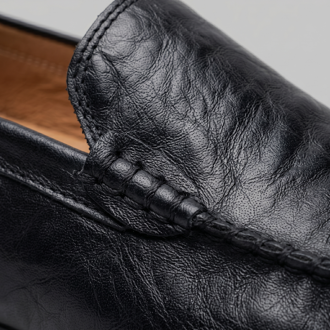 Men's Leather Travel Loafers with Fold-Down Heel