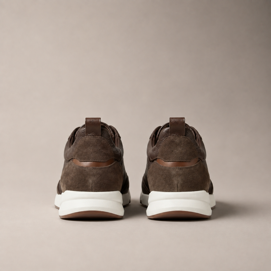 Men's Leather and Suede Slip-On Sneakers