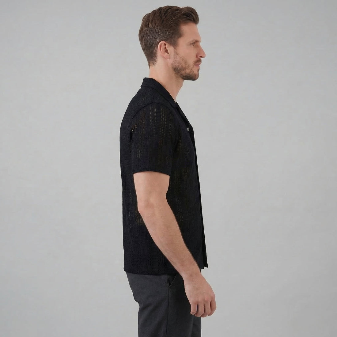 Men's Lightweight Button-Down Shirt for Summer
