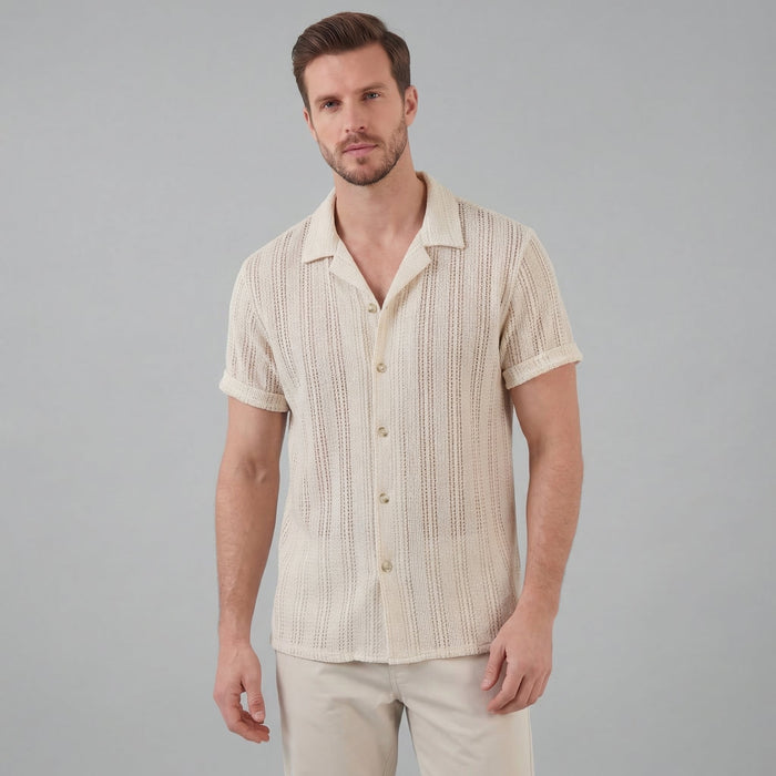 Men's Lightweight Button-Down Shirt for Summer