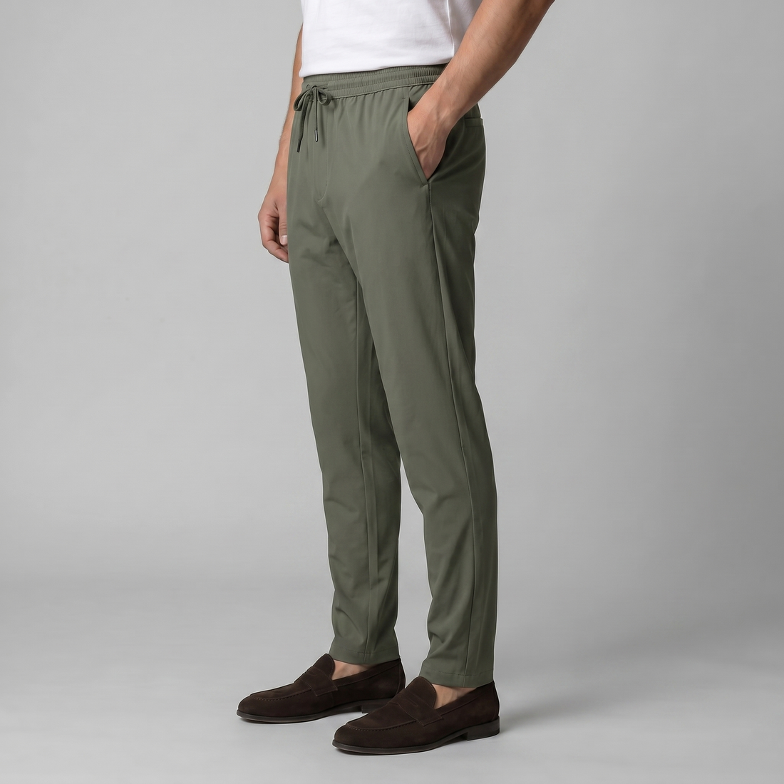 Men's Lightweight Nylon Drawstring Trousers