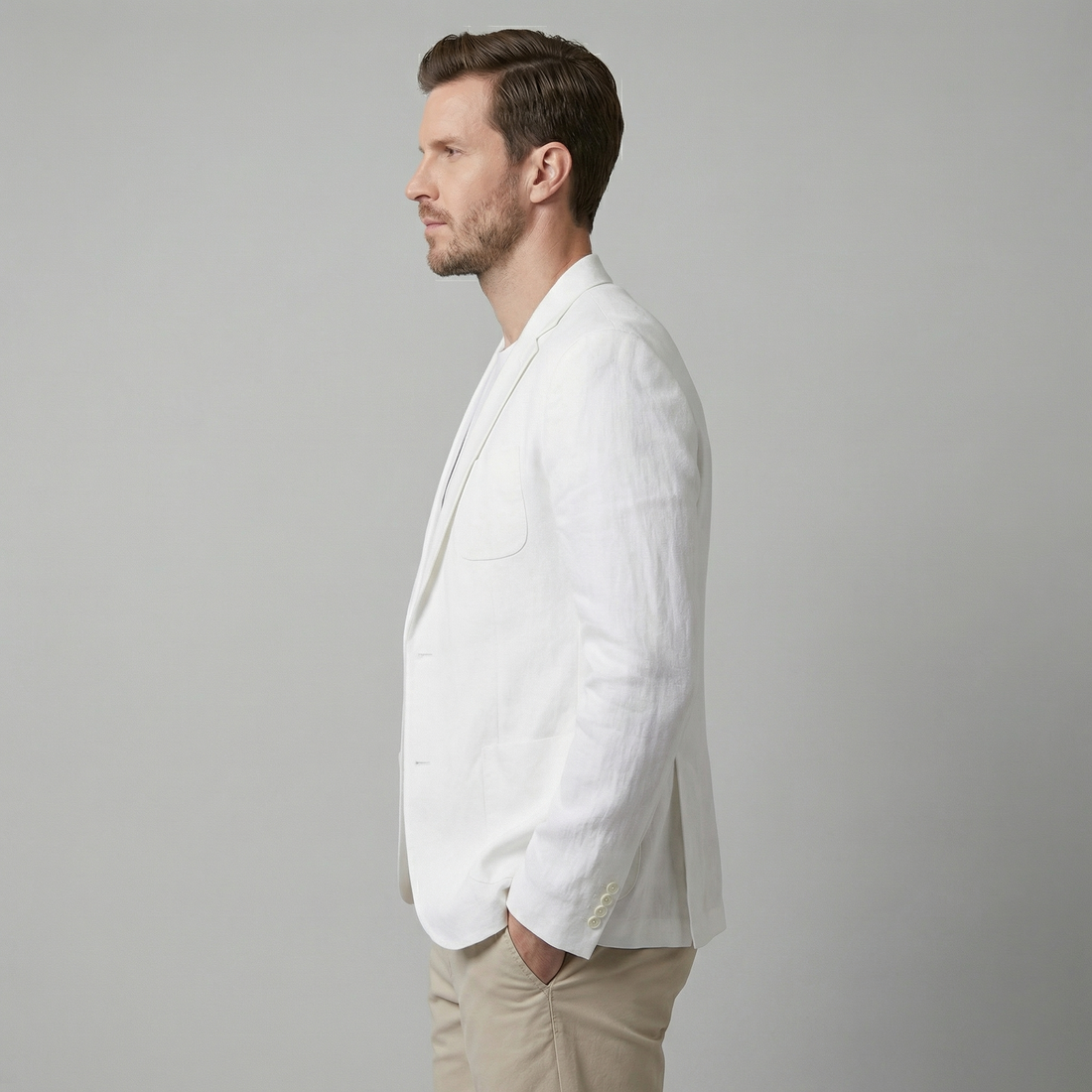 Men's Linen Blazer Jacket