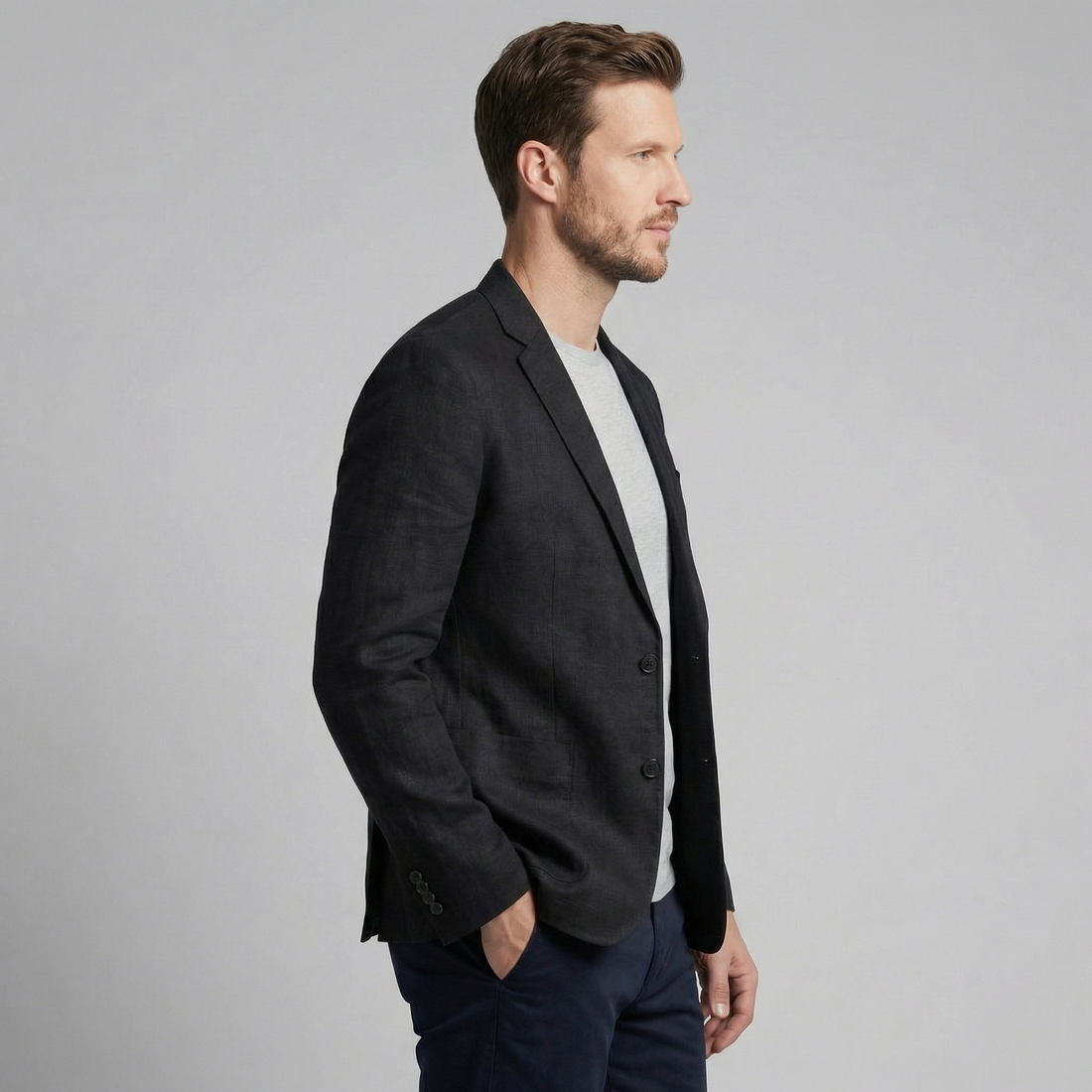 Men's Linen Blazer Jacket