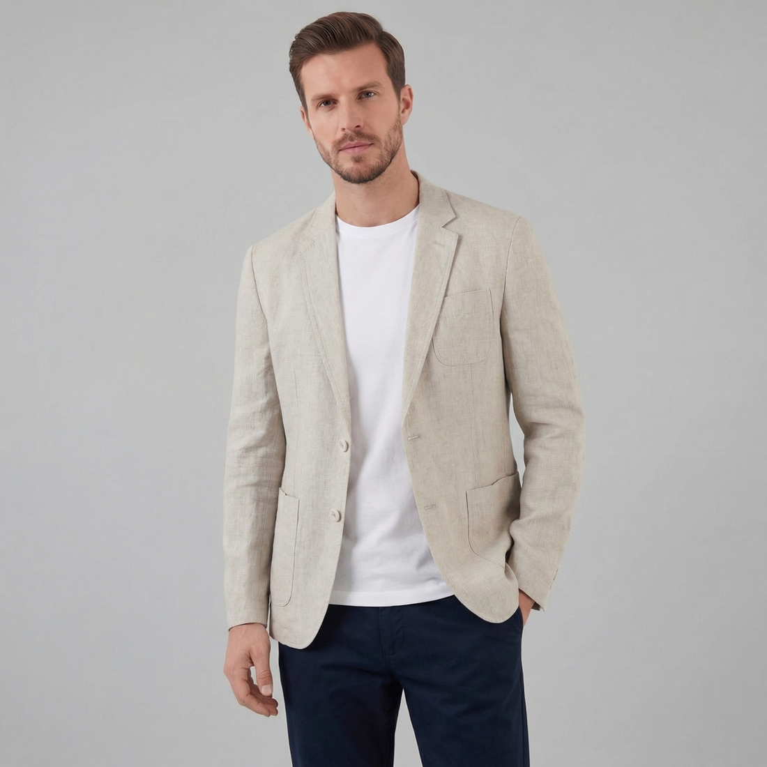 Men's Linen Blazer Jacket
