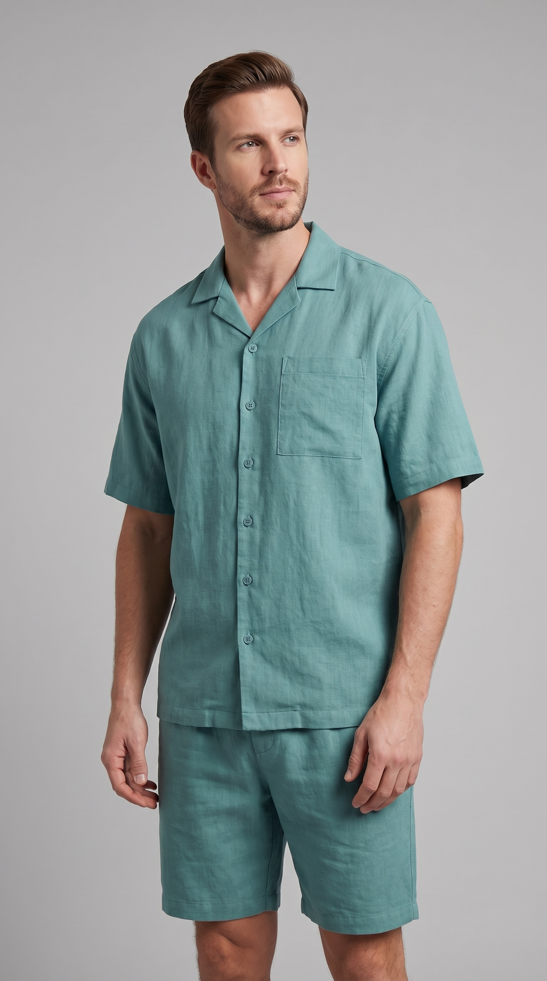 Men's Linen Blend Outfit Set