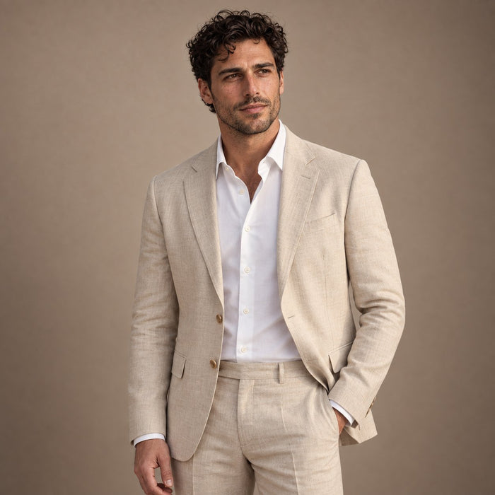 Men's Linen Blend Wedding Suit