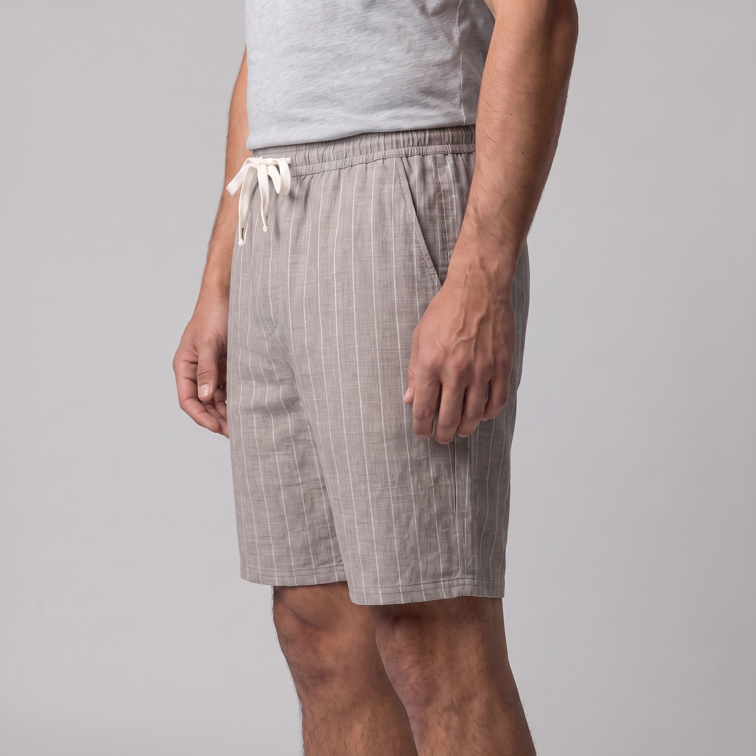 Men's Linen Pinstripe Summer Shorts