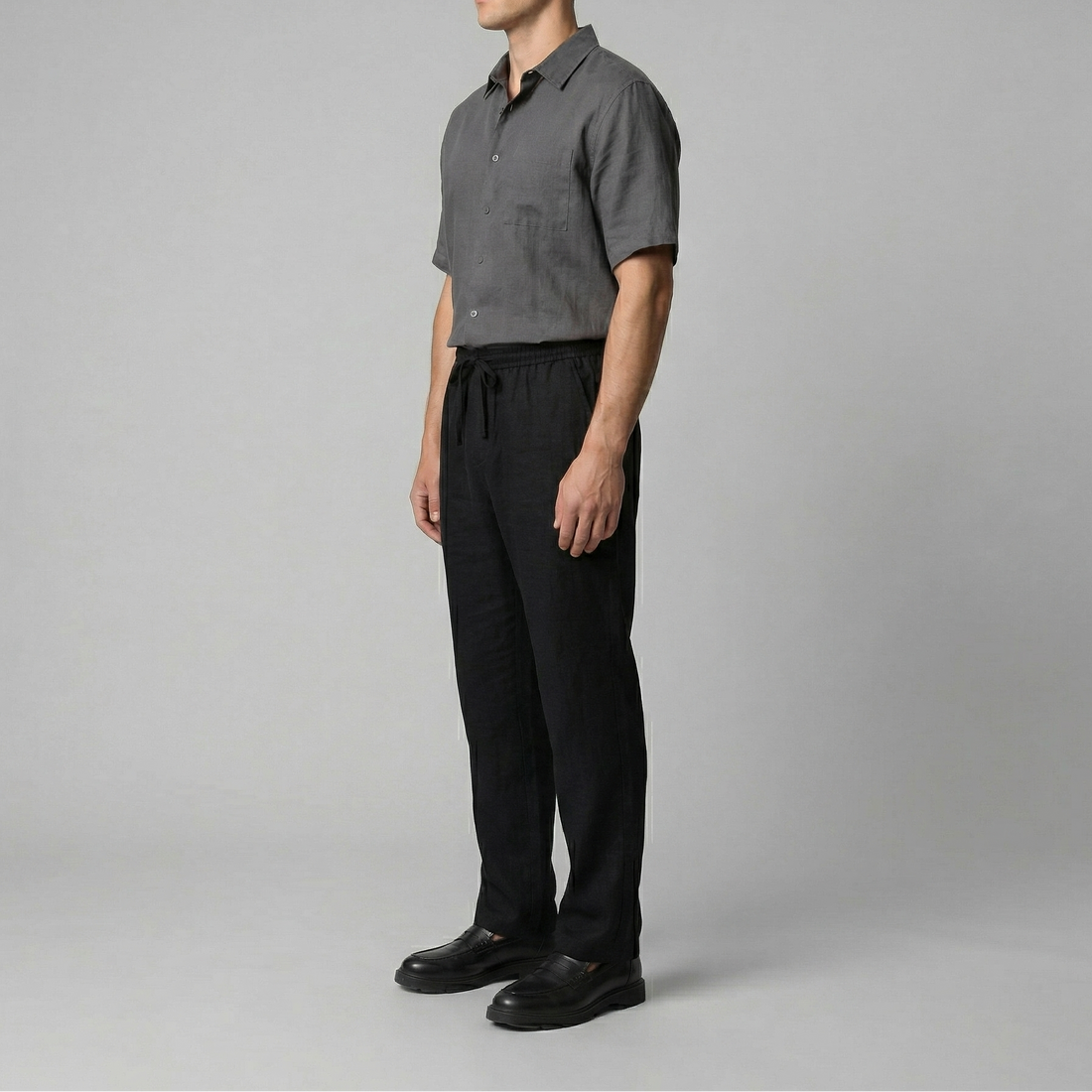 Men's Linen Slim Fit Trousers
