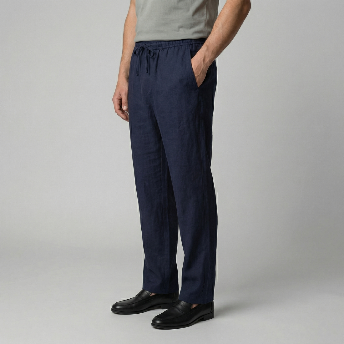 Men's Linen Slim Fit Trousers
