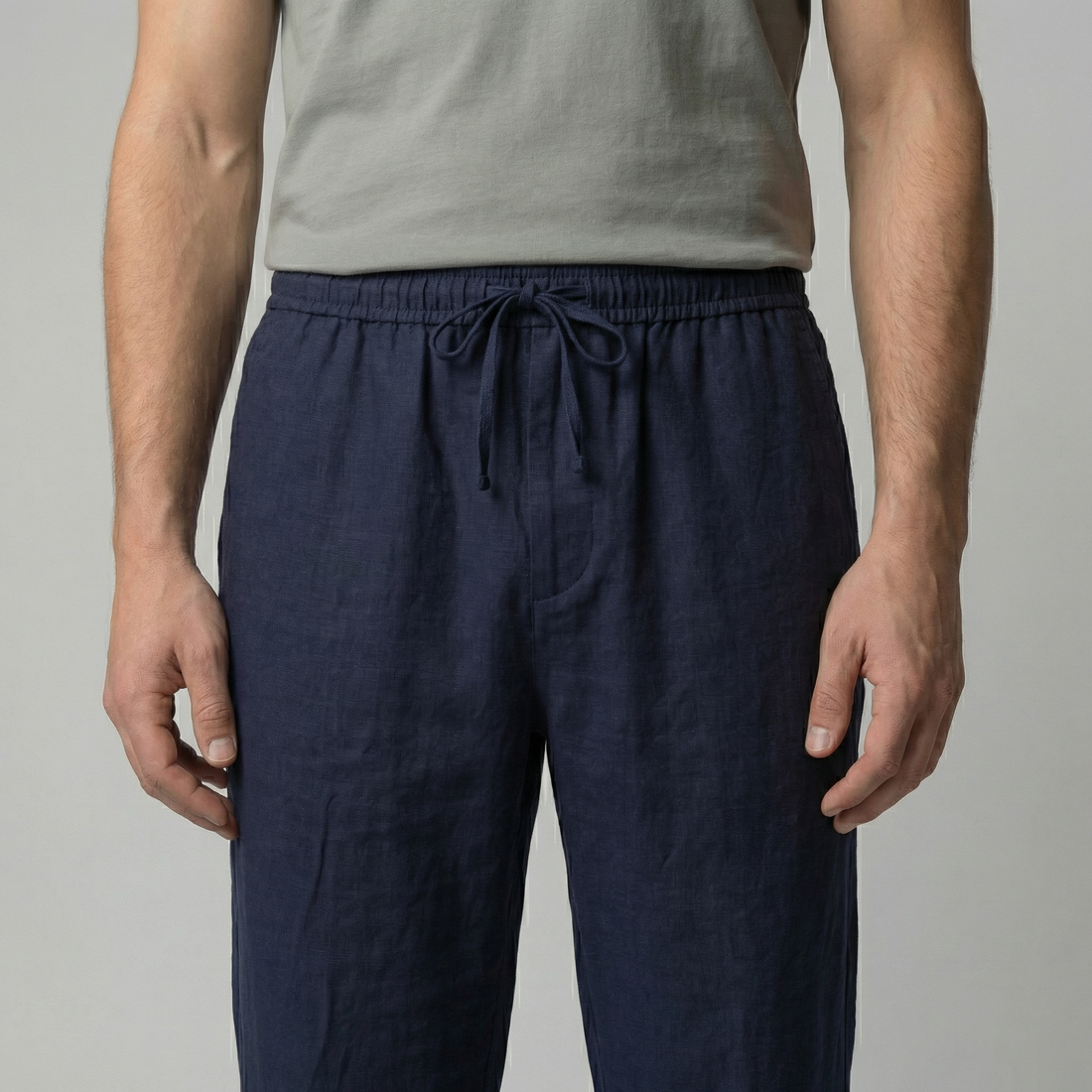 Men's Linen Slim Fit Trousers