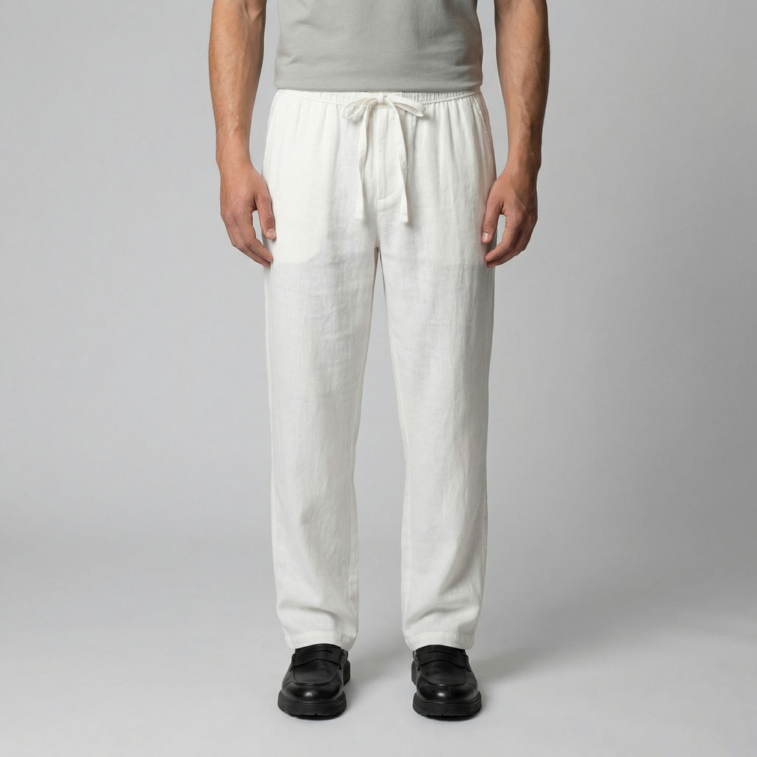 Men's Linen Slim Fit Trousers