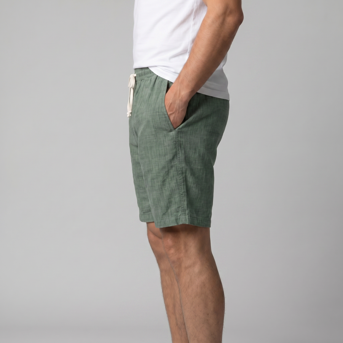 Men's Linen Summer Beach Shorts