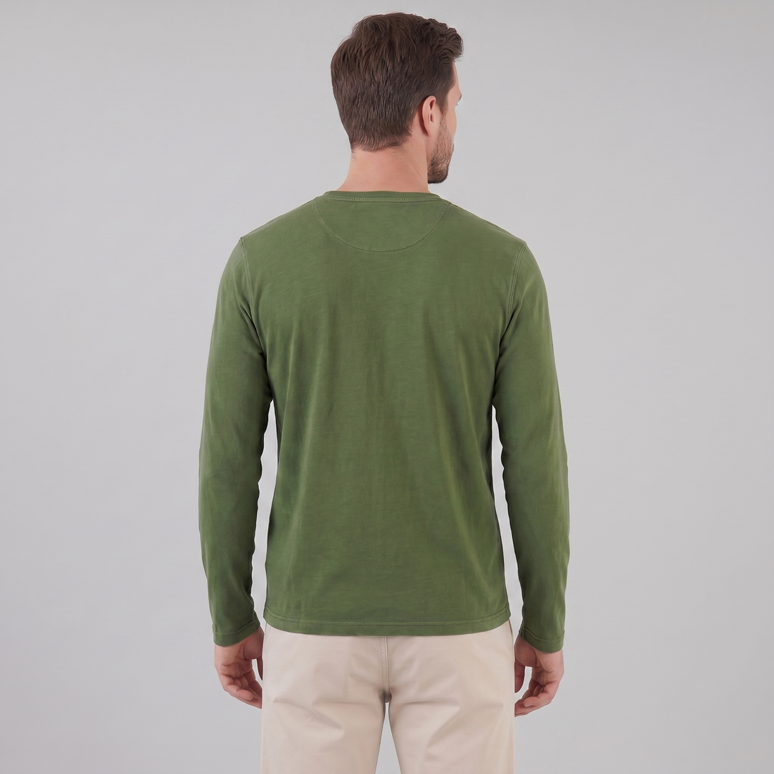 Men's Long Sleeve Henley Shirt