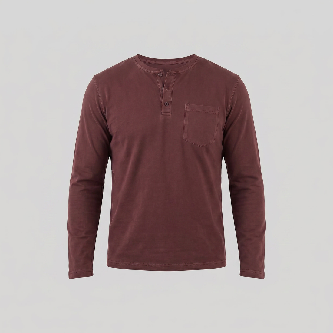 Men's Long Sleeve Henley Shirt