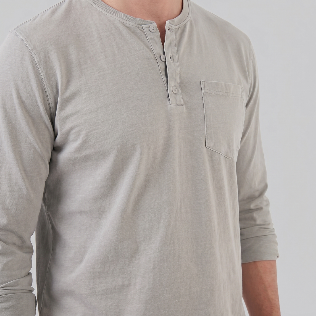 Men's Long Sleeve Henley Shirt