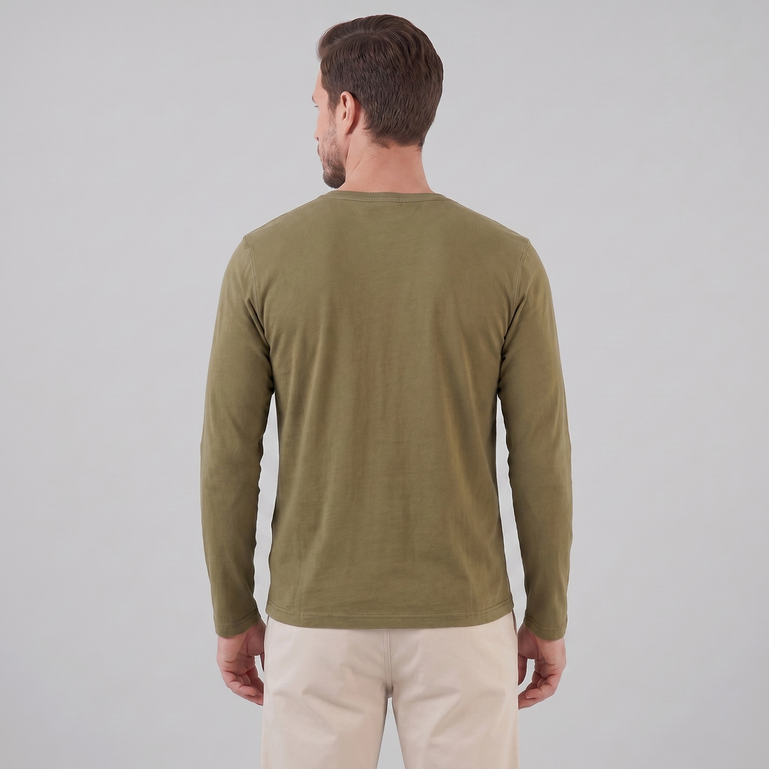 Men's Long Sleeve Henley Shirt
