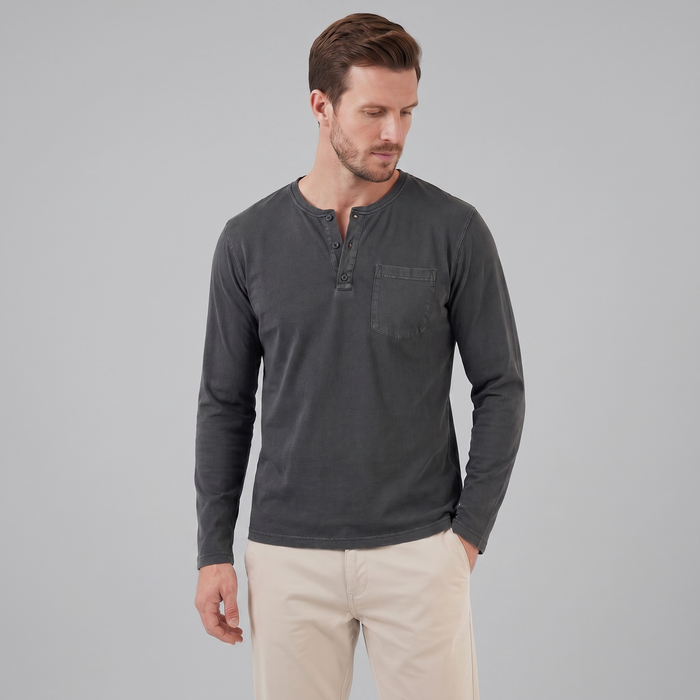 Men's Long Sleeve Henley Shirt