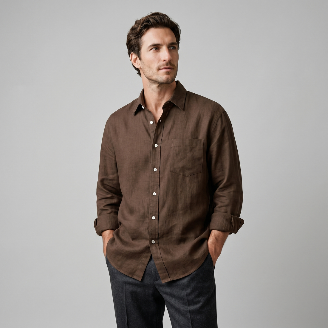 Men's Long Sleeve Oversized Shirt