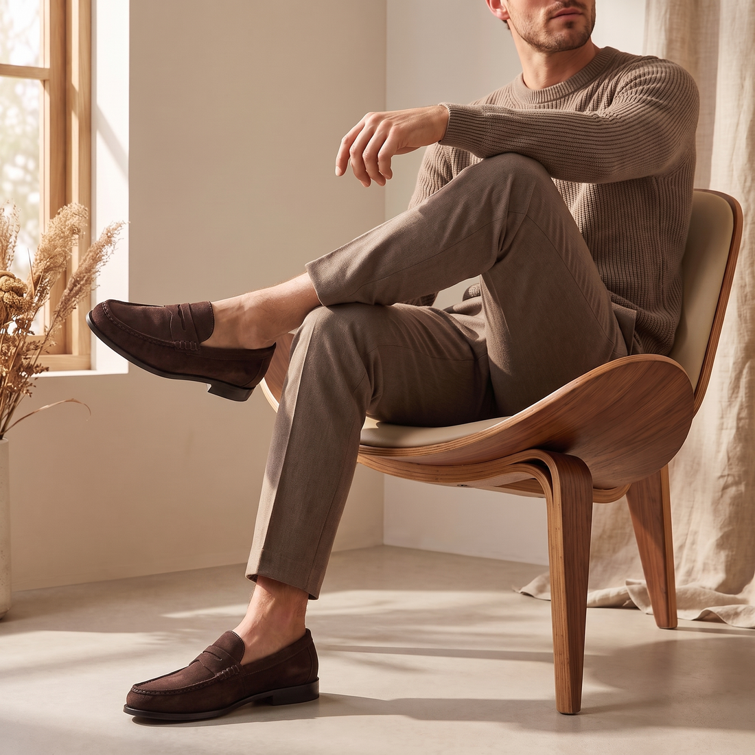 Men's Microfiber Penny Loafers