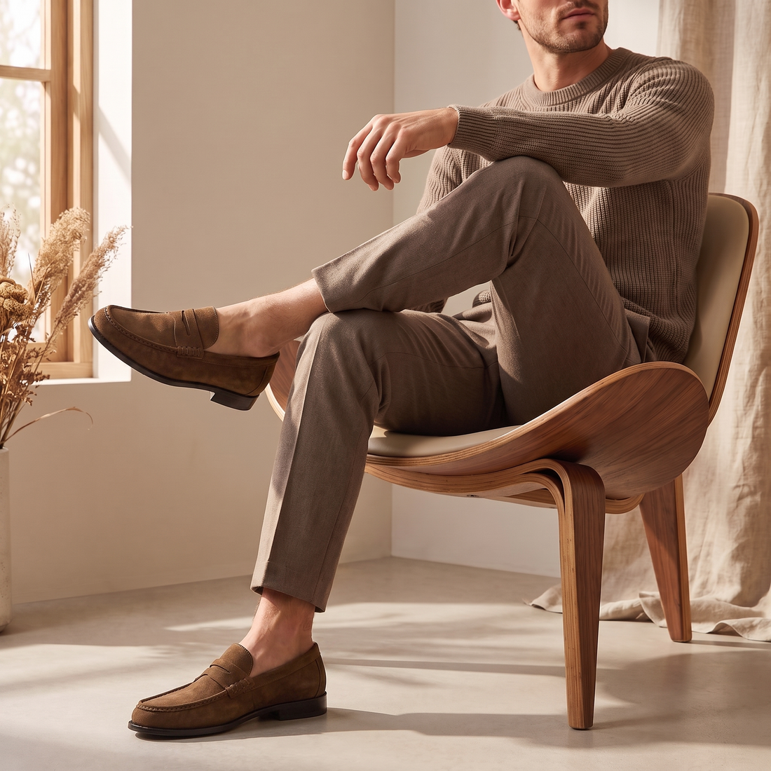 Men's Microfiber Penny Loafers