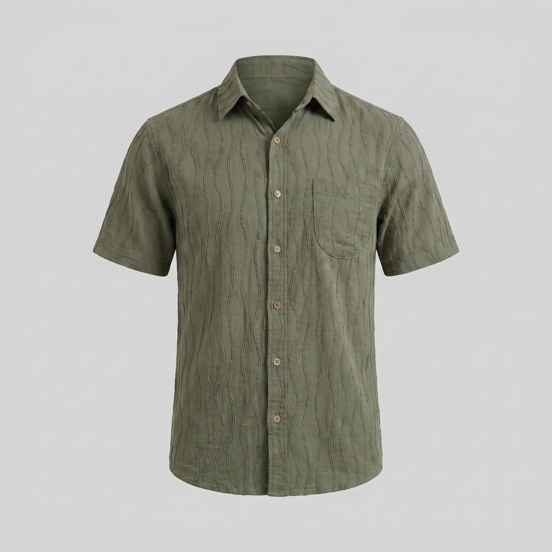 Men's Minimalist Wave Summer Shirt
