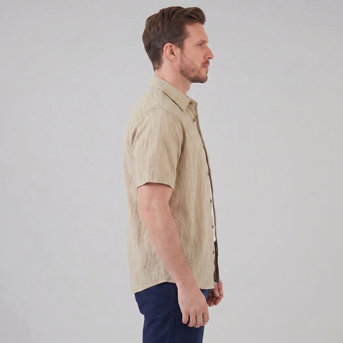 Men's Minimalist Wave Summer Shirt