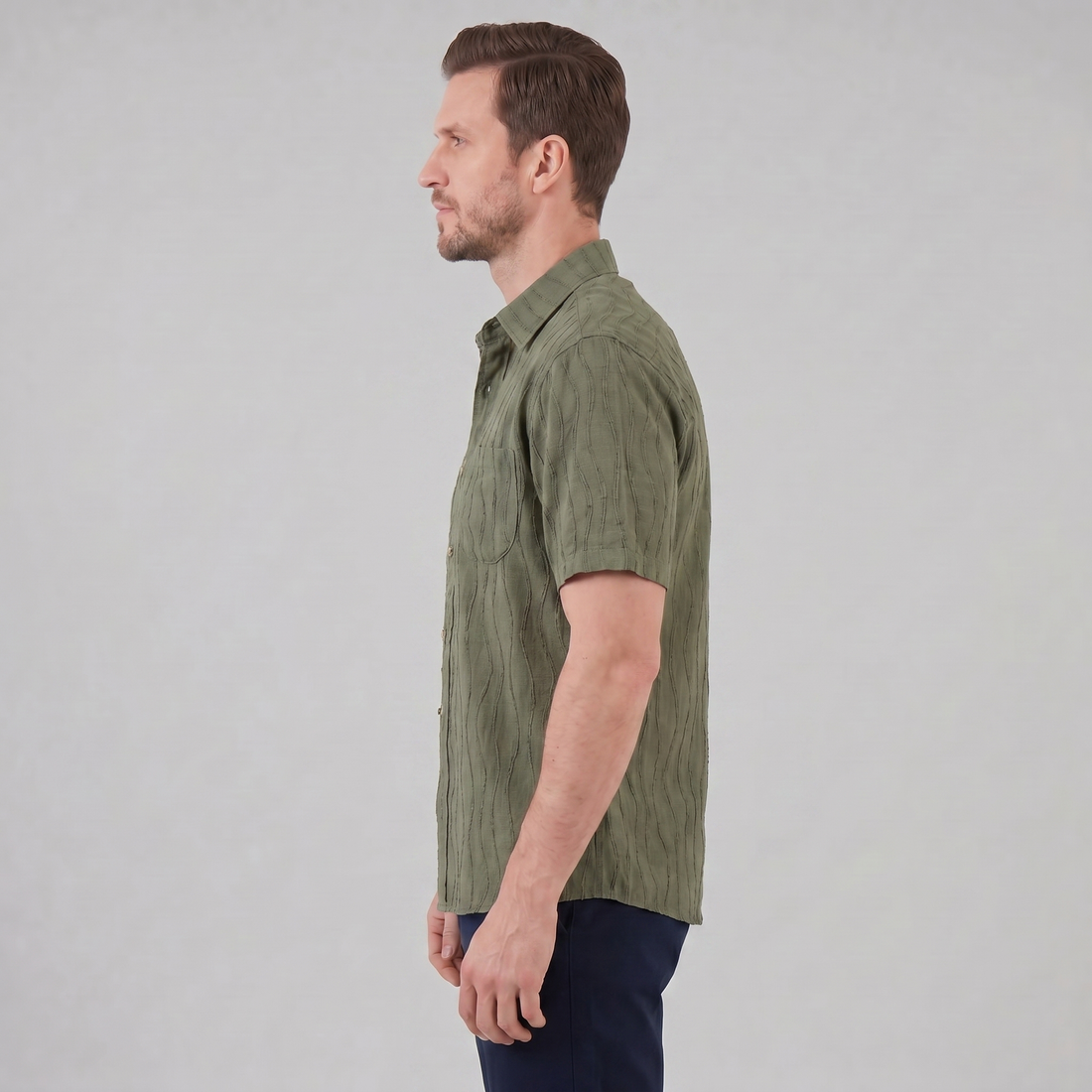 Men's Minimalist Wave Summer Shirt