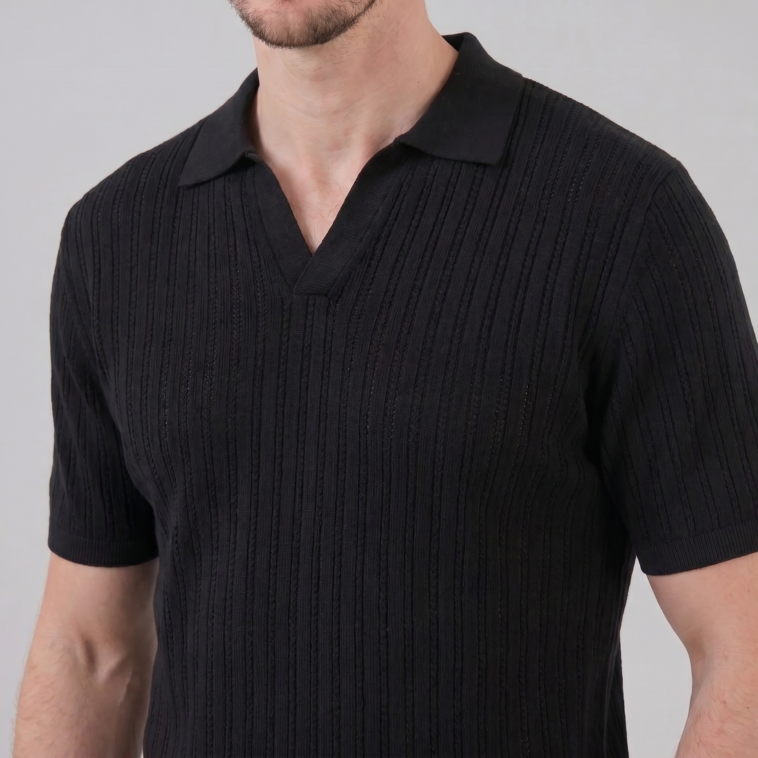 Men's Open Collar Summer Polo Shirt