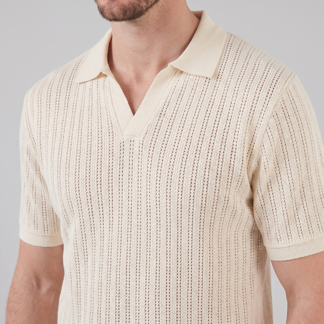 Men's Open Collar Summer Polo Shirt