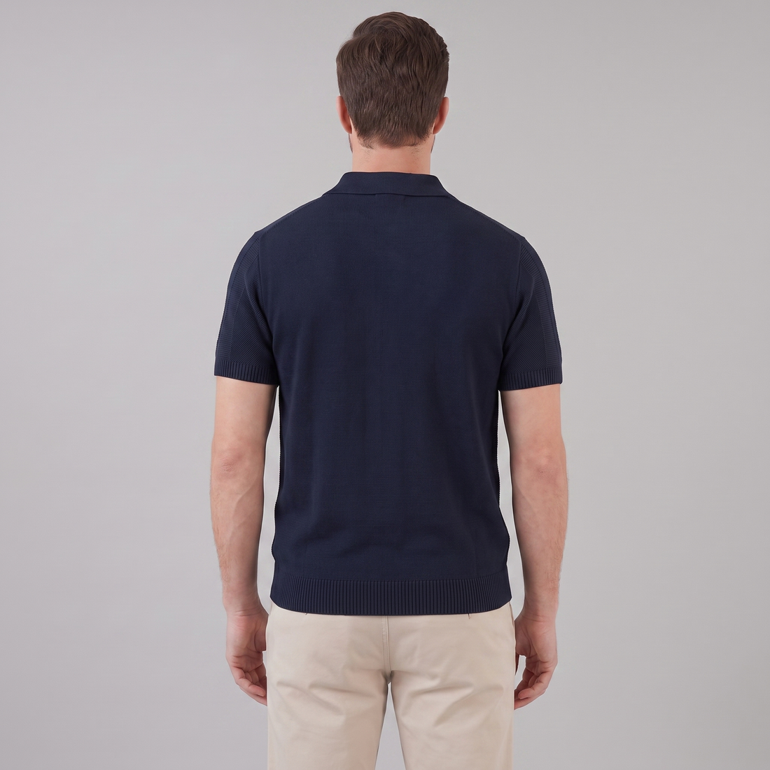 Men's Open Knit Polo Shirt