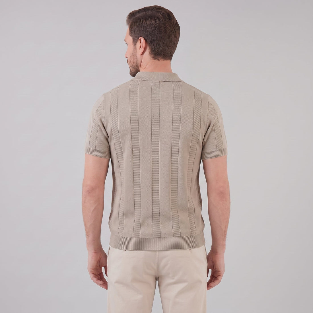 Men's Open Knit Polo Shirt