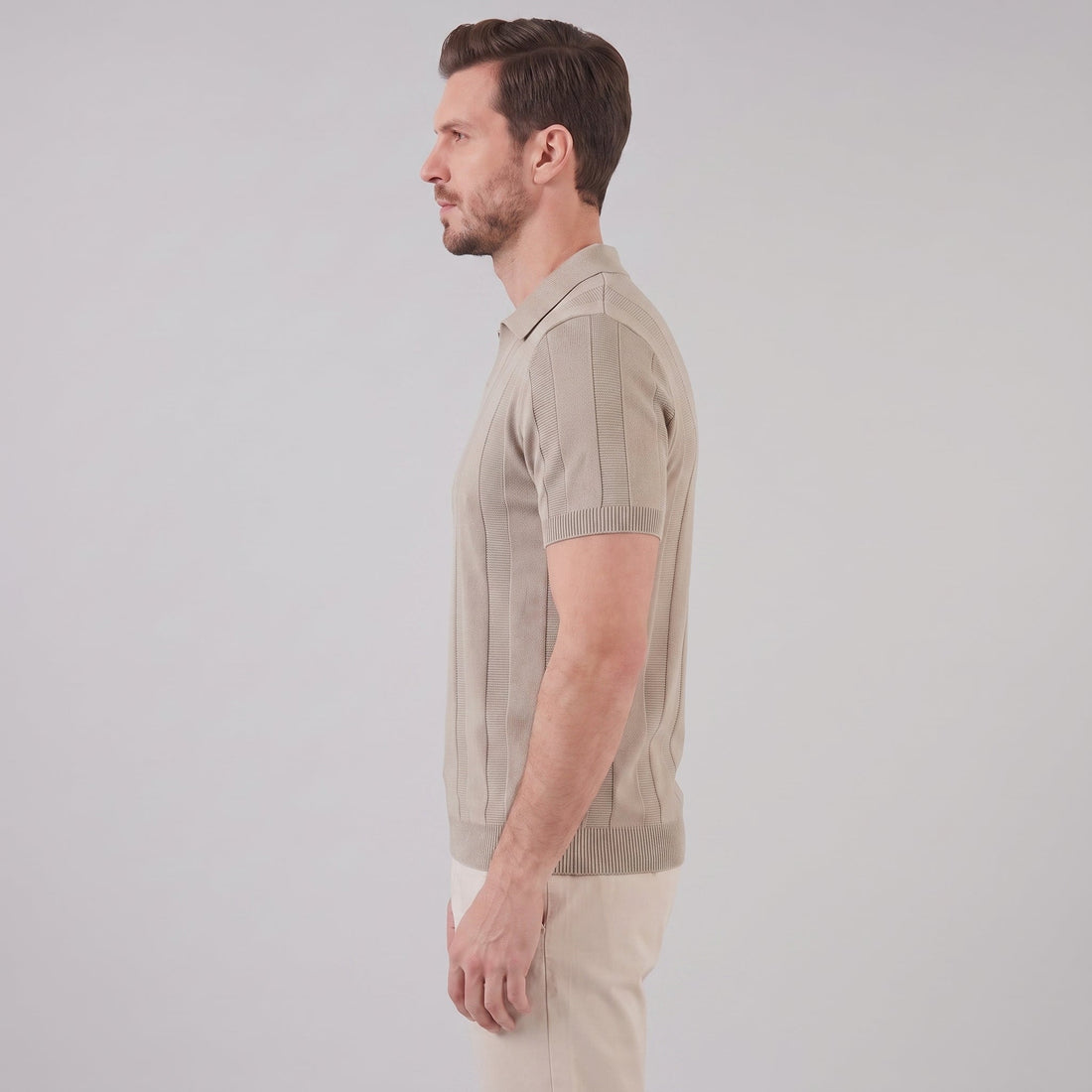 Men's Open Knit Polo Shirt